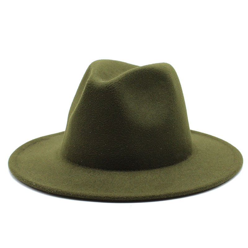 Retro Felt Jazz Big Brim Panama Fedora