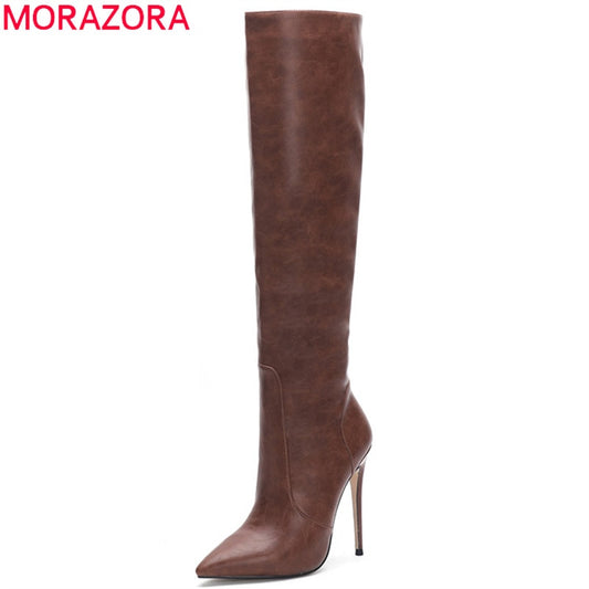 Over the Knee Pointed Toe Stiletto Heel Boots