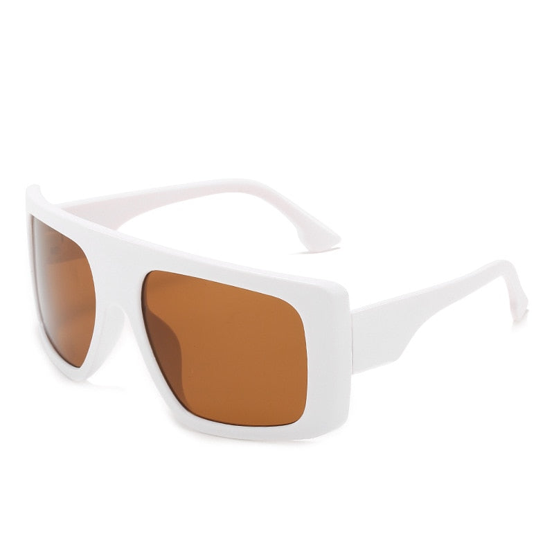 Oversized One Piece Shield Square Sunglasses