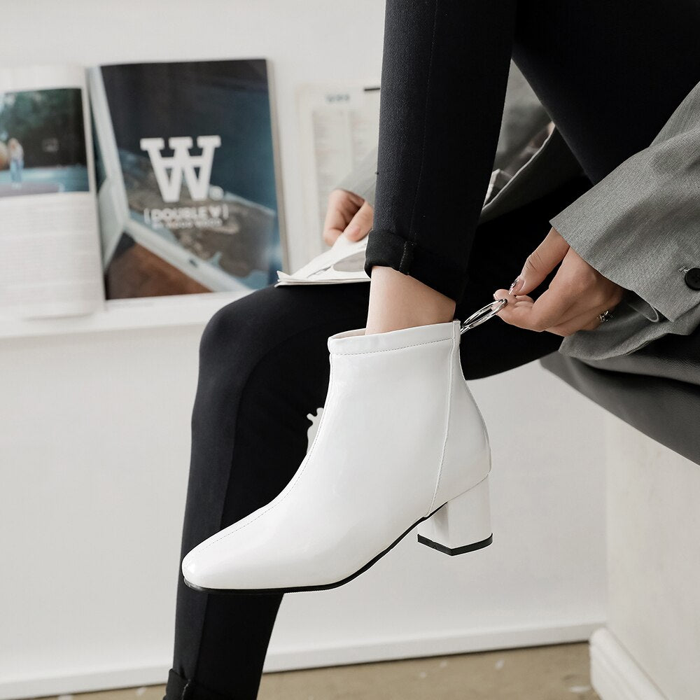 Women's Ankle Boots Leather Platform