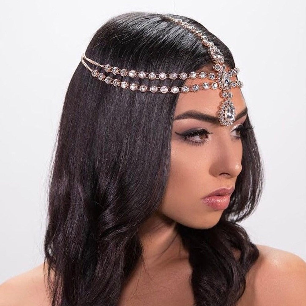 Crystal Indian Bridal Head Chain