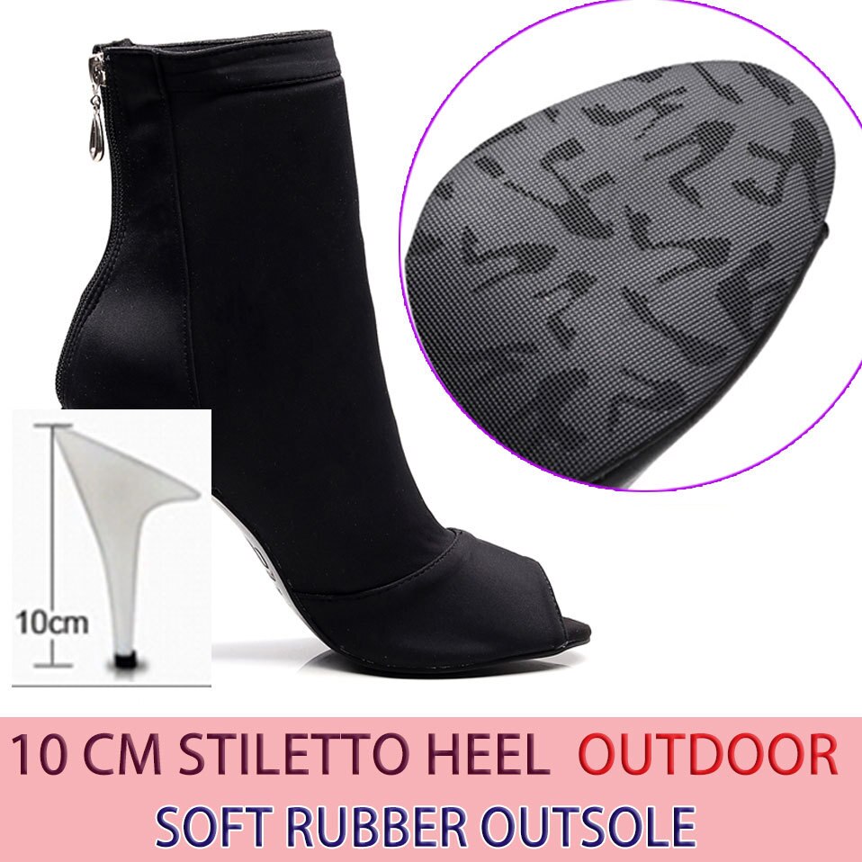 High Heel Ladies Black Ankle Boots