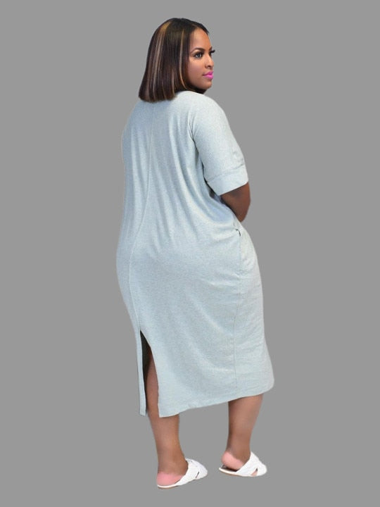 "Please Don't Try Me Try Jesus" Plus Size Maxi T-Shirt Dress to 4X