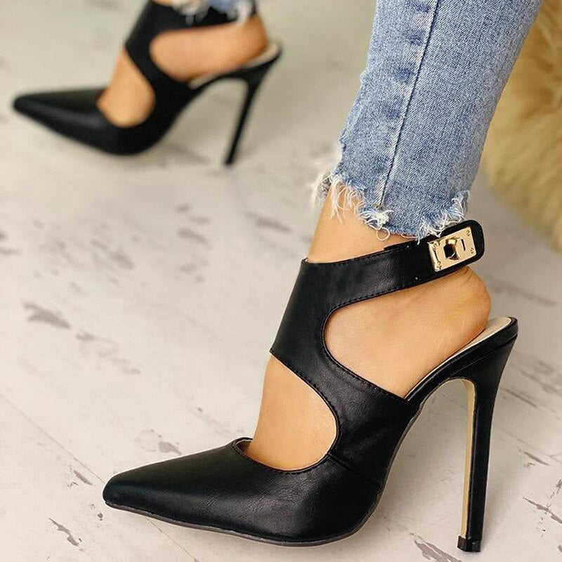 Vintage Pointed Toe Stiletto Heel Handmade Pumps