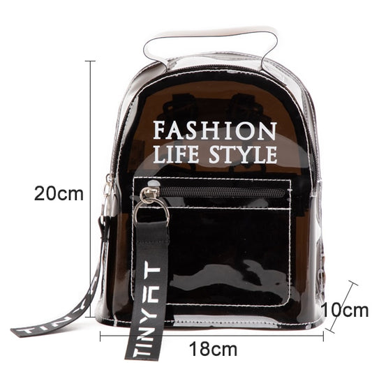 PVC Clear Transparent Waterproof Travel Backpack