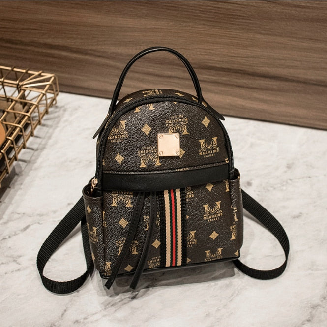 Ladies PU Leather Large Replica Backpacks