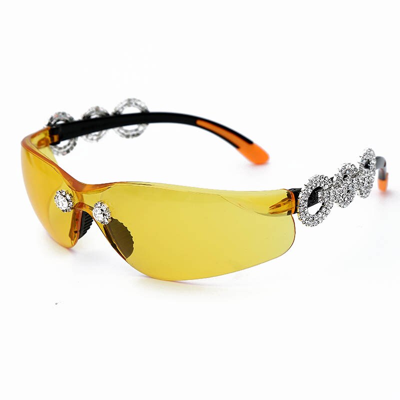 Diamond Cateye Sunglasses Women Men Fashion Colorful Lens UV400