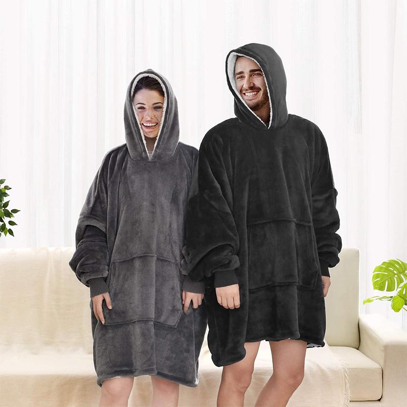 Oversized Hoodie Blanket w/ Sleeves