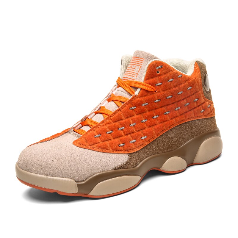 Men's Vented Waffle Design Hightop Basketball Shoes