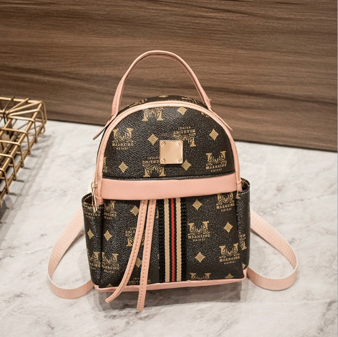 Ladies PU Leather Large Replica Backpacks