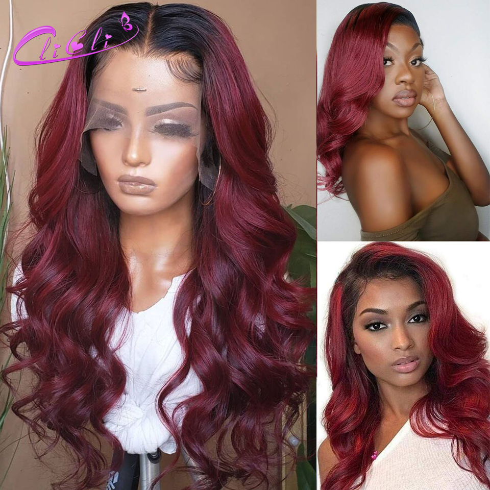 Ombre Brazilian Body Wave Lacefront HD 100% Human Hair Wig