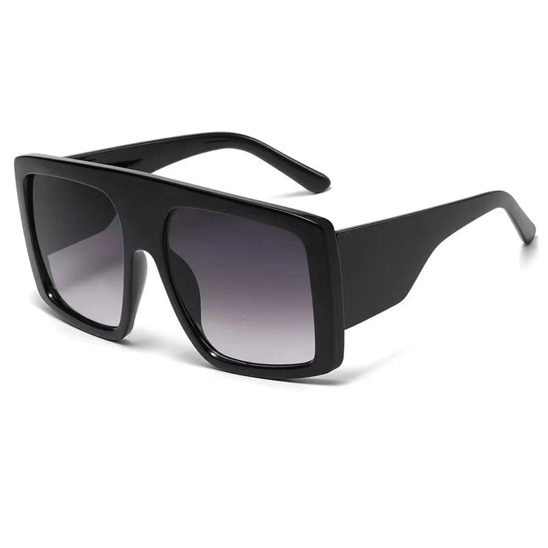 Oversized One Piece Shield Square Sunglasses
