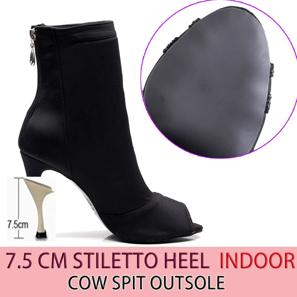 High Heel Ladies Black Ankle Boots