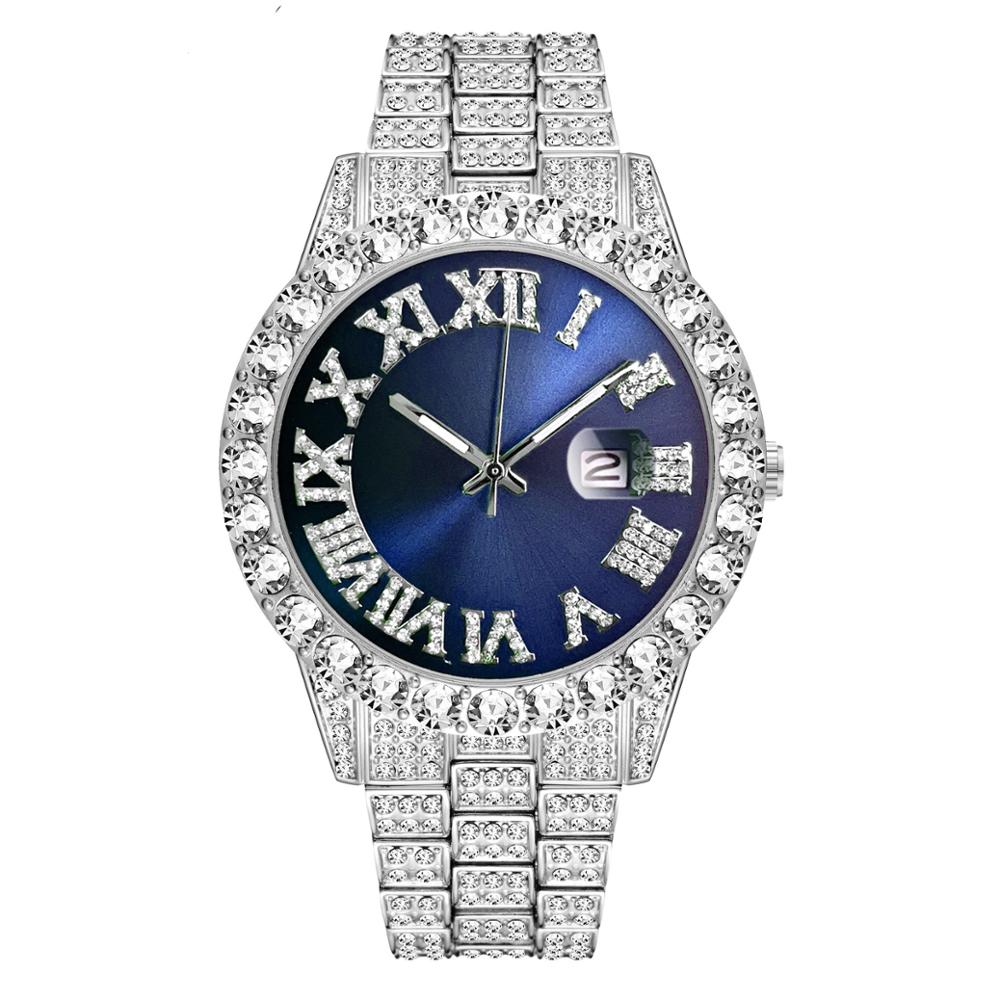 Silver/Gold Diamond Stainless Steel Colored Quartz Watch