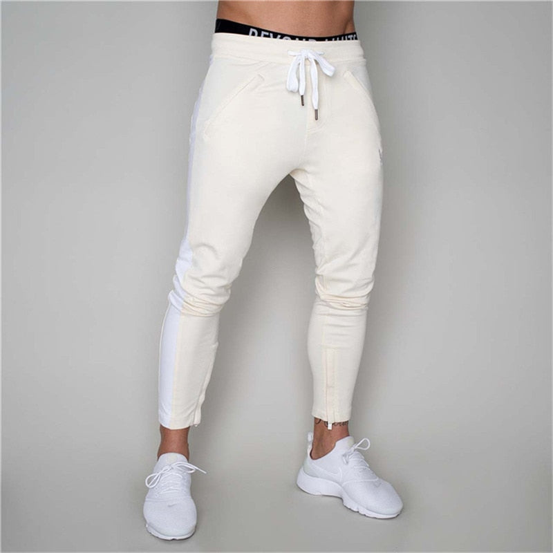 Side Striped Men's Skinny Gym Jogger Sweatpants