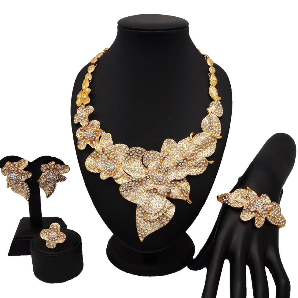 African Nigerian Crystal Jewelry Sets