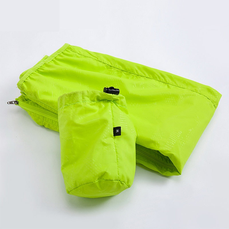 Unisex Hooded Ribbed Waterproof Rain Jackets w/ Pockets