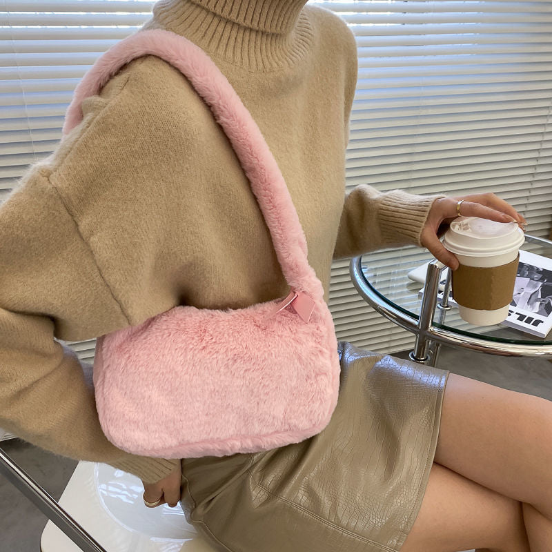 Furry Soft Plush Shoulder Purse