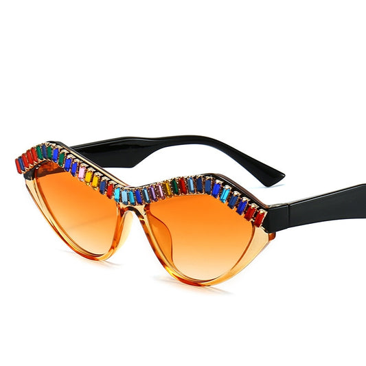 Rhinestone Women Cat Eye Diamond Sunglasses