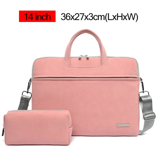 Suede Laptop Bag w/ Mini Bag 2-Piece Set