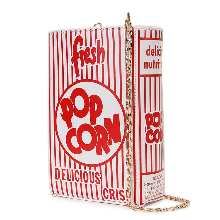 Popcorn Striped Design Chain Shoulder Crossbody Purse