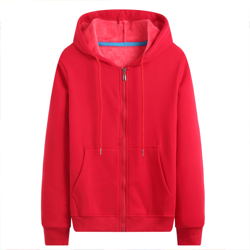 Zipper Long Sleeve Pocket Pullover Hoodie/Sweatshirt