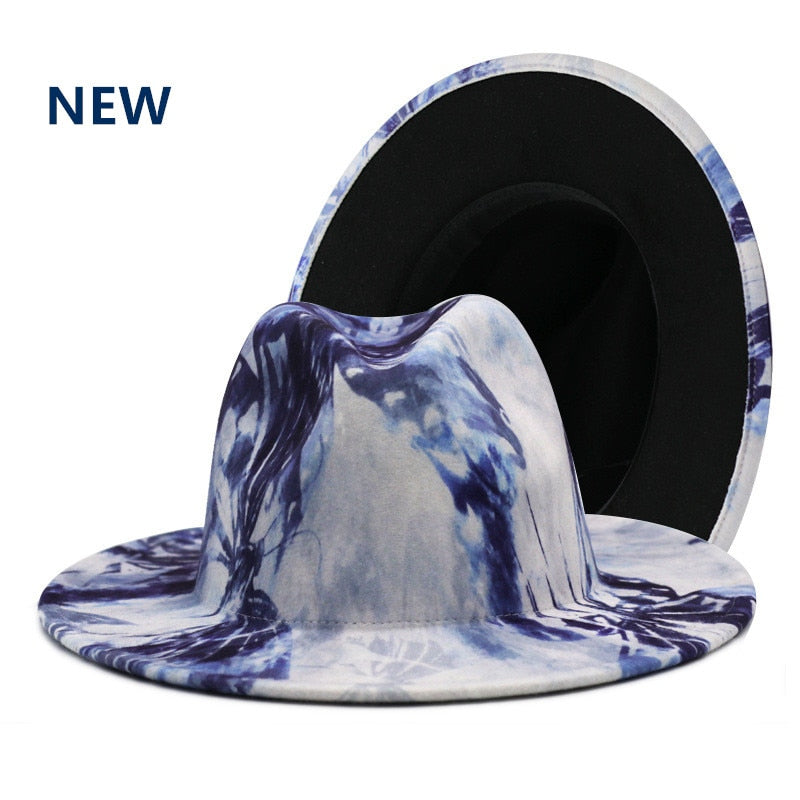 Tie-Dye Large Unisex Fedora Hats