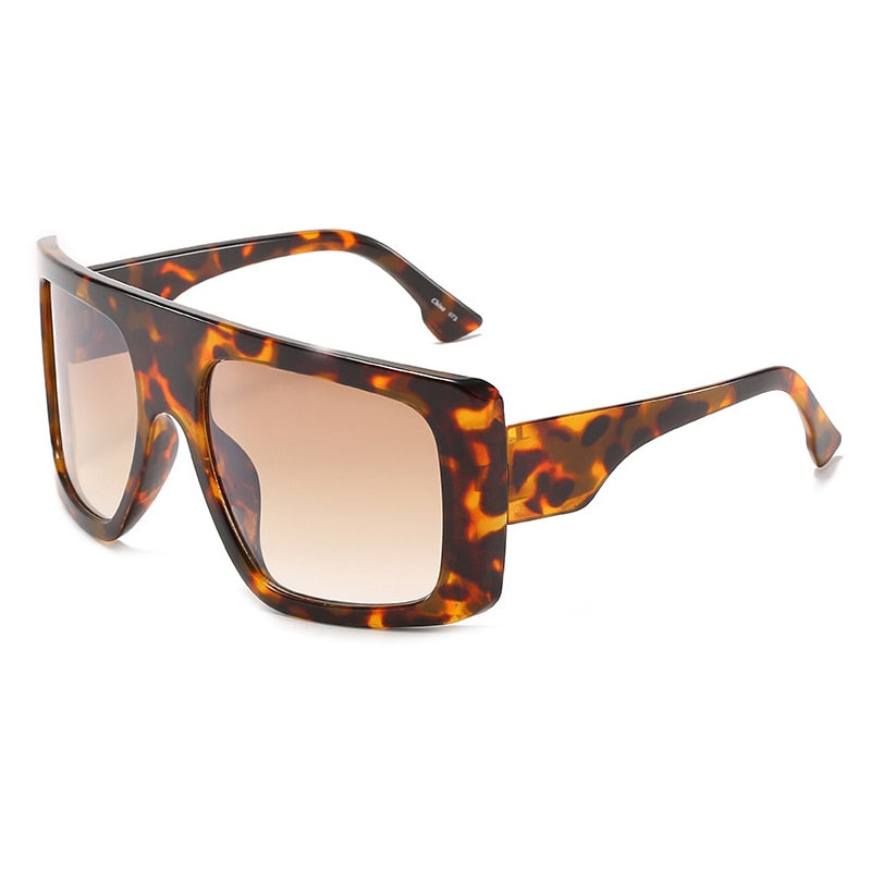 Oversized One Piece Shield Square Sunglasses