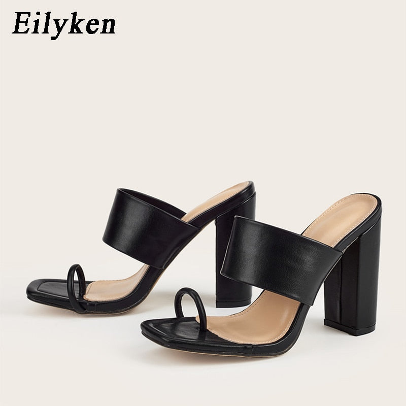 Clip Toe Slip-On Platform Sandals