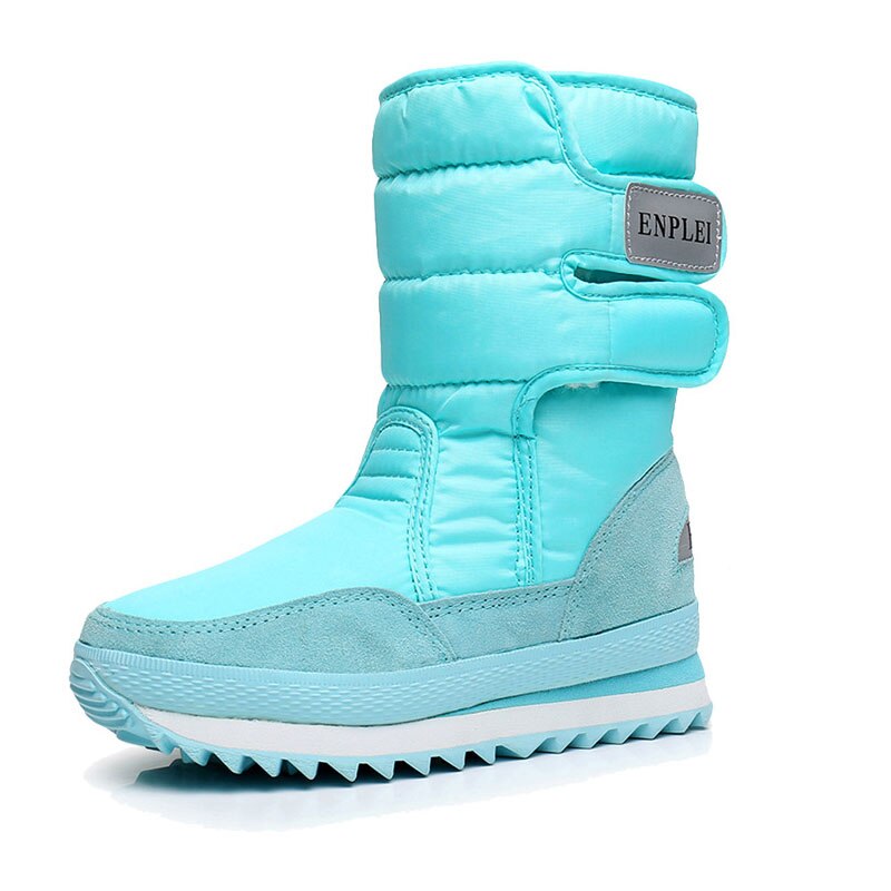 Mid-Calf Ladies Waterproof Platform Heel Snowboots