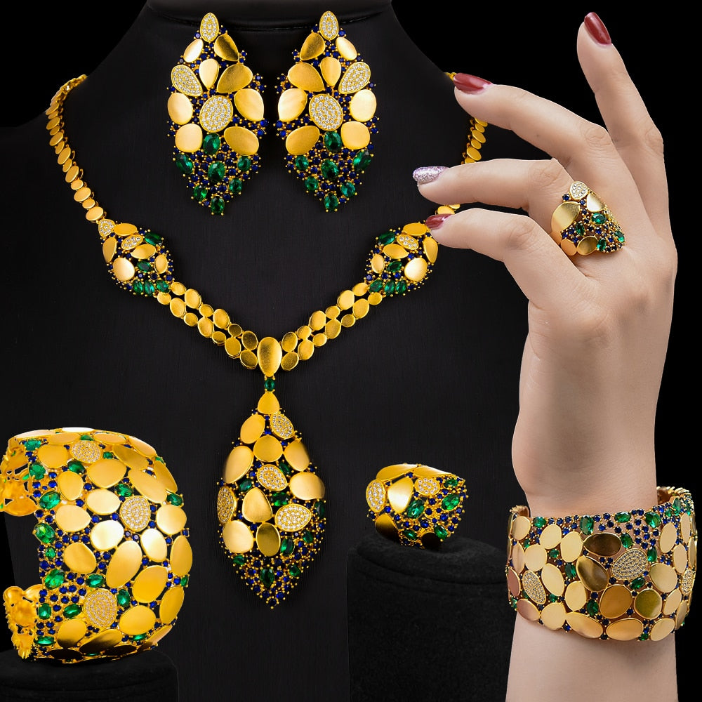 Sequin African Dubai Jewelry Wedding Bridal Jewelry Sets