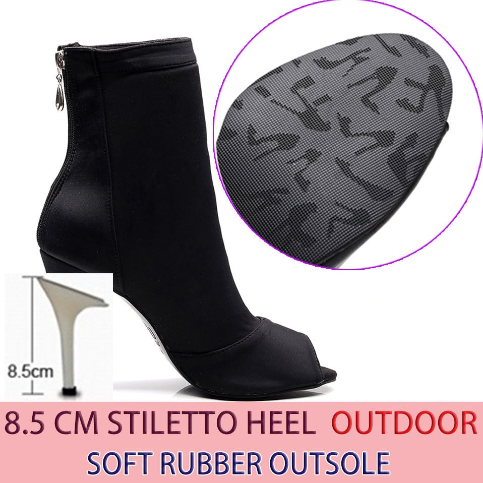 High Heel Ladies Black Ankle Boots