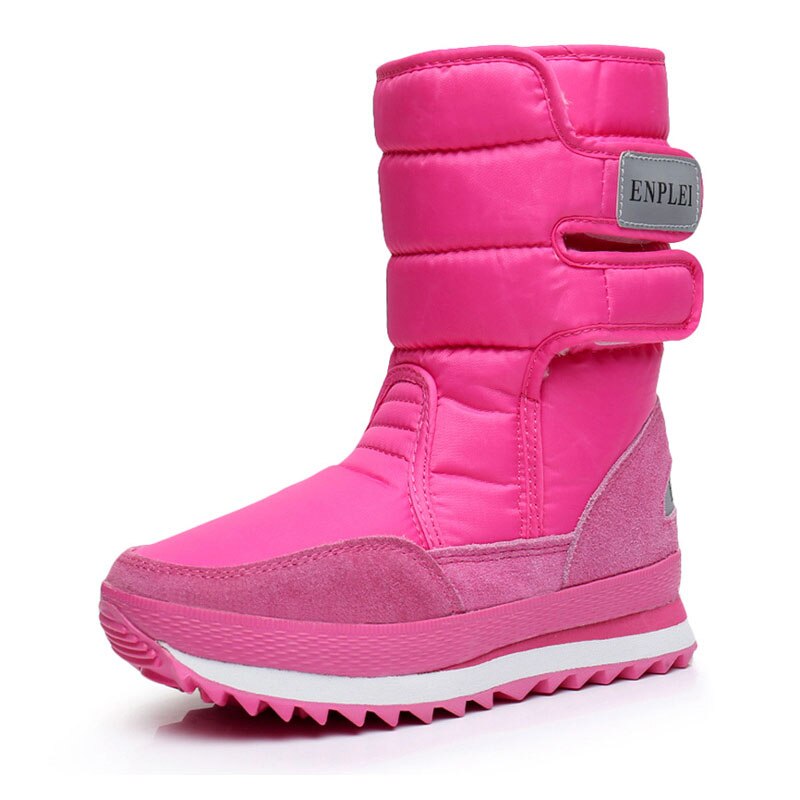 Mid-Calf Ladies Waterproof Platform Heel Snowboots