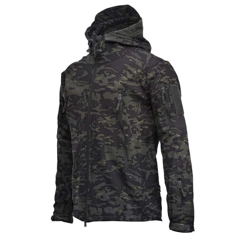 Men's Hooded Windproof Tactical Waterproof Army Combat Bomber Jacket