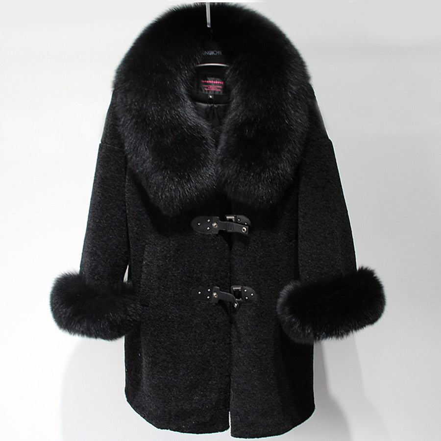 Women's Sheepskin Teddy Bear Trenchcoat