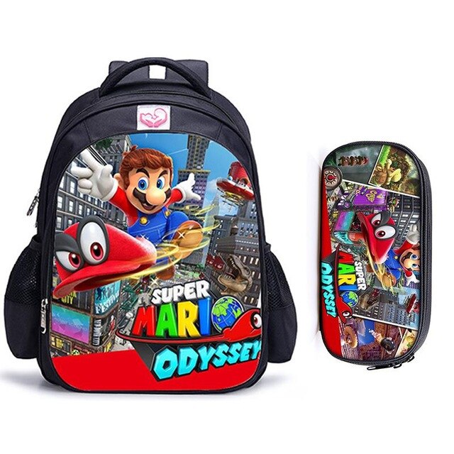 Cartoon Game Book Backpack Daily School Kids Backpacks