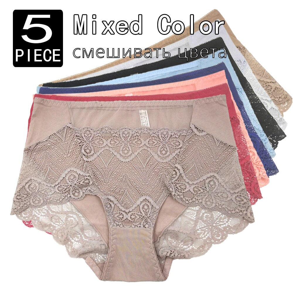 Plus Size High Rise Lace Panties to 4X