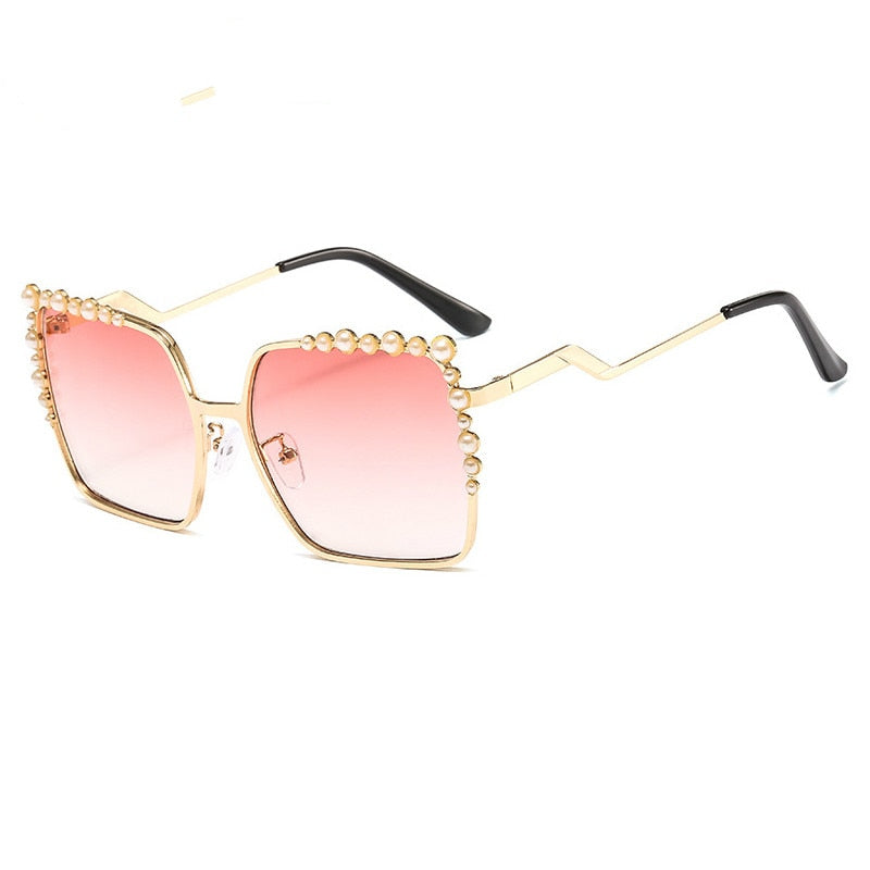 Oversized Square Pearl Sunglasses