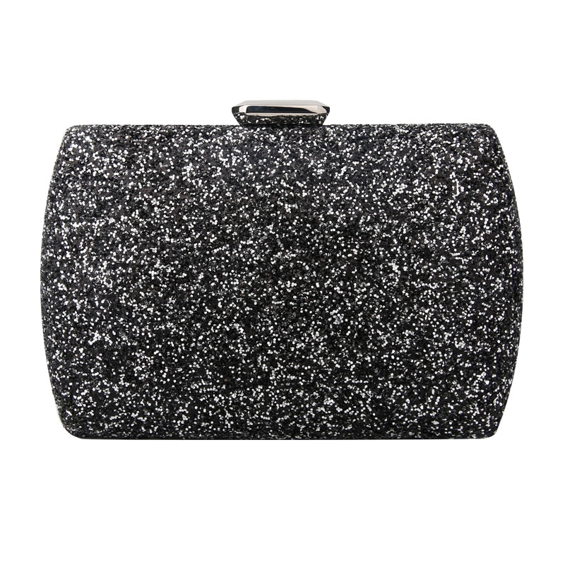 Glittery Evening Mini Crossbody Shoulder Chain Clutch Purse