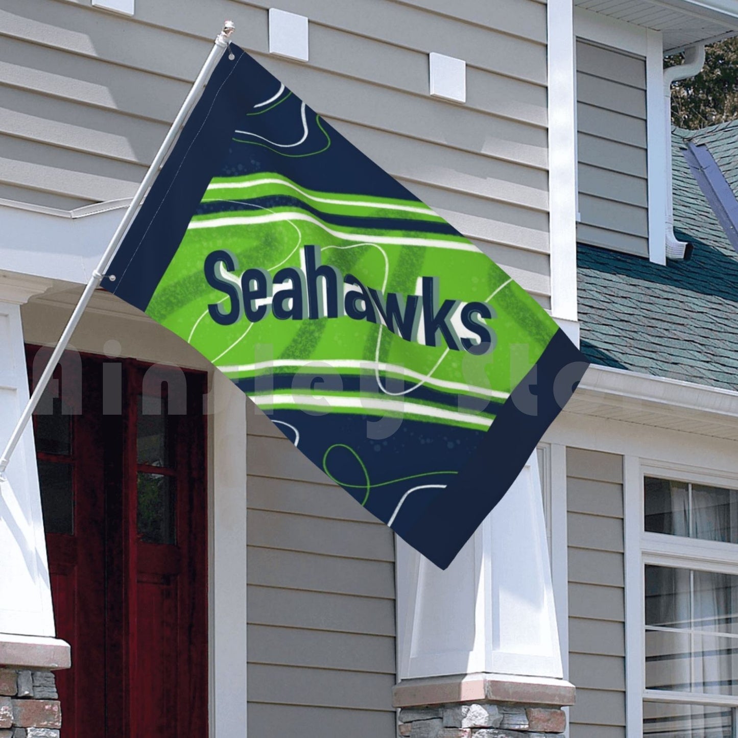 Outdoor Decor Seahawks Football Flag