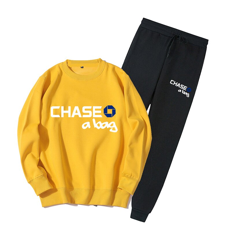 "Chase A Bag" Men's/Women Sweatshirt + Jogger Pants 2-Piece Set