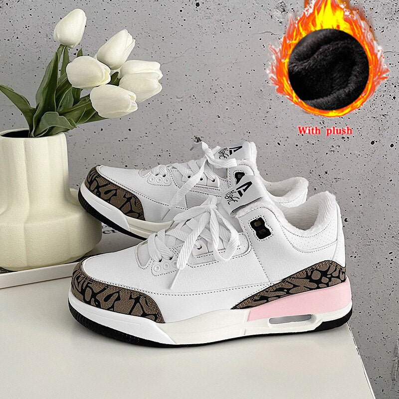 Replica Air Cushion Platform Plush Women's Sneakers