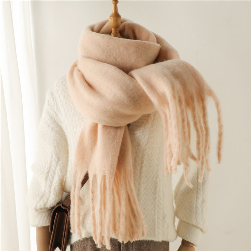 Cashmere Ladies Long Tassel Large Shawl Scarves