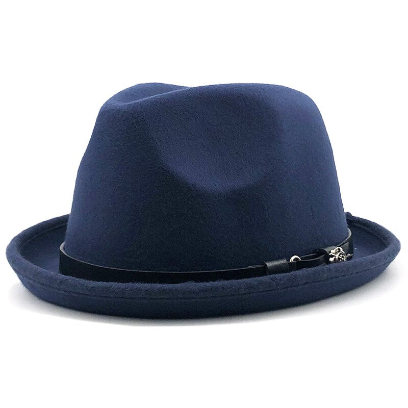 Felt Wool Wide Brim Ribbon Band Fedora Hat