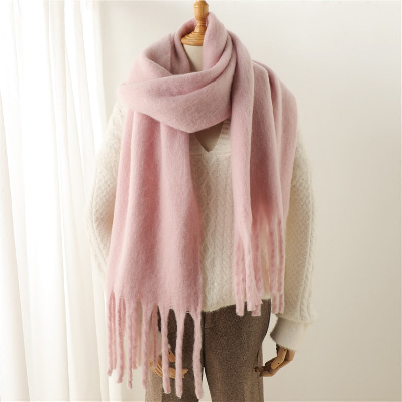 Cashmere Ladies Long Tassel Large Shawl Scarves