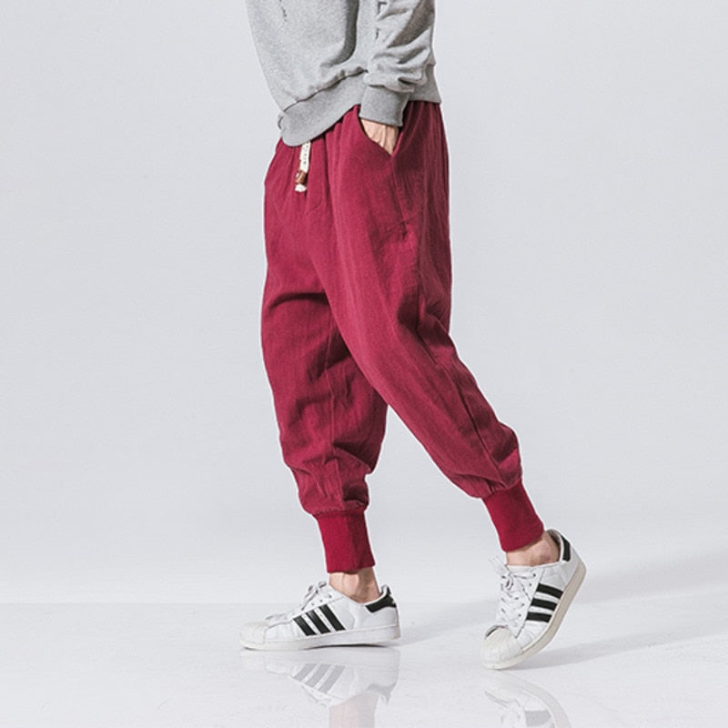 Men's Cotton Cargo Harem Sweatpants