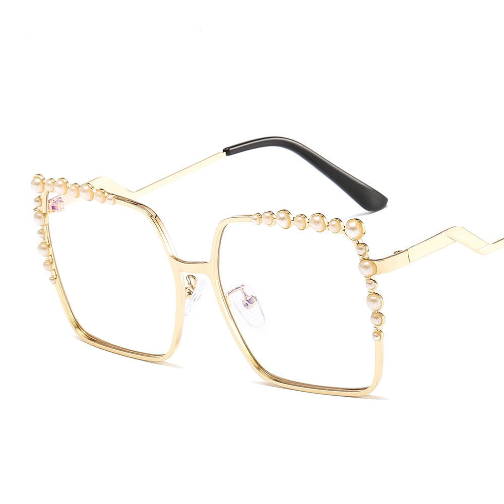 Oversized Square Pearl Sunglasses