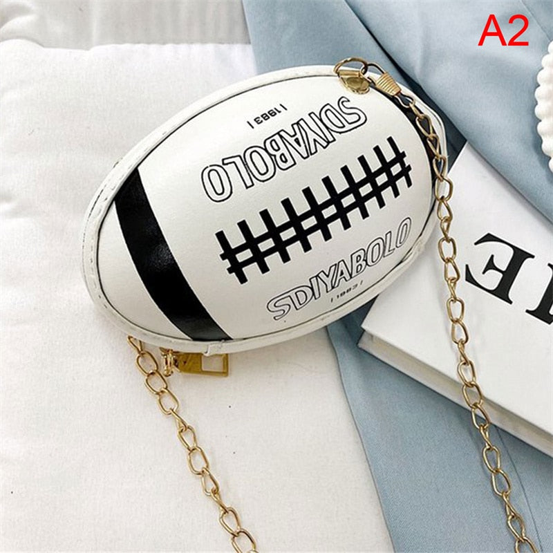 Ladies Basketball Football Crossbody Chain Handbag