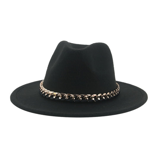 Women's Chain Belt Fedora Hat