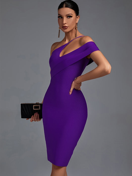 Bandage Bodycon Elegant Cut Out Evening Dress